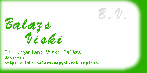 balazs viski business card